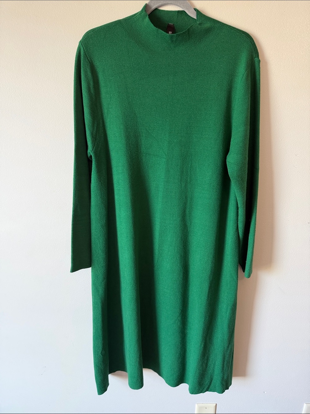 Green Long Sleeve Knit Dress